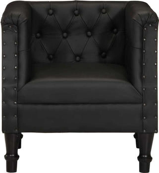 vidaXL Sessel Schwarz Echtleder 60x57x64 cm (286590)