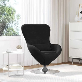 vidaXL Ei-Sessel Schwarzes Samt (42002730)