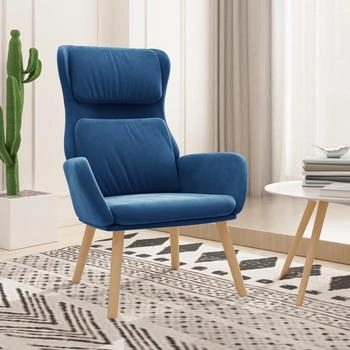 vidaXL Relaxsessel Blau Samt 70x77x98 cm (341361)