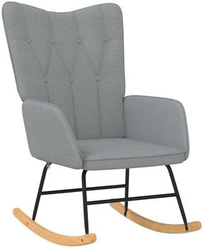 vidaXL Schaukelsessel Hellgrau Stoff 61x78x98 cm (327611)