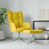vidaXL Relaxsessel mit Hocker Senfgelb Samt 62x68x98 cm (328135)