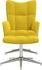 vidaXL Relaxsessel mit Hocker Senfgelb Samt 62x68x98 cm (328135)