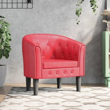 vidaXL Clubsessel Rot Kunstleder 70x56x68 cm (356462)