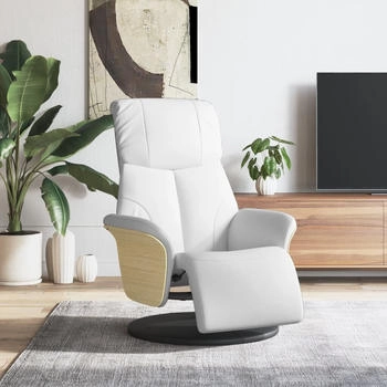 vidaXL Relaxsessel mit Fußteil Weiß Kunstleder (356630)