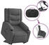 vidaXL Relaxsessel mit Aufstehhilfe Dunkelgrau Stoff (3206574)