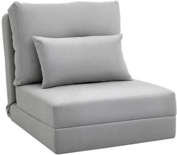 HomCom Bodensessel 2-in-1 Klappbett mit (833-965) grau