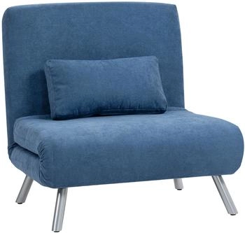 HomCom Schlafsessel 2-in-1 klappbar (83B-396) blau