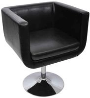 vidaXL Barsessel Schwarz Kunstleder