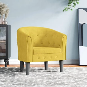 vidaXL Clubsessel Gelb Samt 70x56x68 cm (356476)