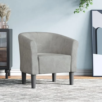 vidaXL Clubsessel Hellgrau Samt 70x56x68 cm (356441)