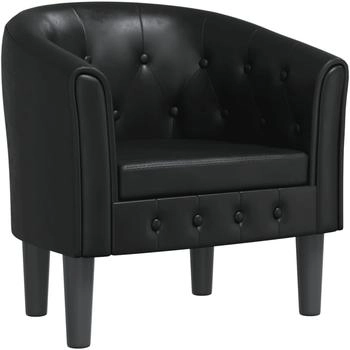 vidaXL Clubsessel Schwarz Kunstleder 70x56x68 cm (356457)