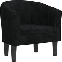 vidaXL Clubsessel Schwarz Samt