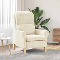 vidaXL Sessel Creme Samt