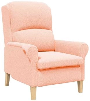 vidaXL Ergonomischer Sessel Rosa Stoff, Holz Mittel Ergonomisch (42009853)