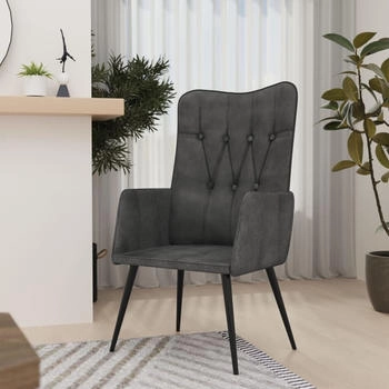 vidaXL Ohrensessel Schwarz Canvas 55x41x97 cm (339654)