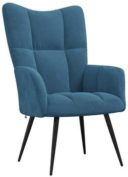 vidaXL Relaxsessel Blau Samt 61x70x96 (328083)