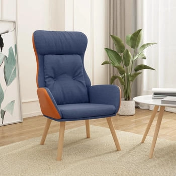 vidaXL Relaxsessel Blau Stoff und PVC 70x77x94 cm (341305)