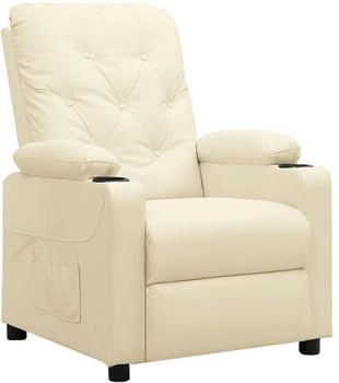 vidaXL Relaxsessel Creme Kunstleder (339125)