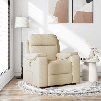 vidaXL Relaxsessel Creme Stoff (4015688)