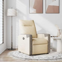 vidaXL Relaxsessel Creme Stoff