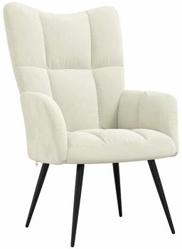 vidaXL Relaxsessel Cremeweiß Samt 61x70x96 (328082)