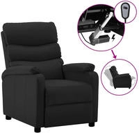 vidaXL Relaxsessel Elektrisch Schwarz Kunstleder