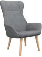vidaXL Relaxsessel Hellgrau Stoff