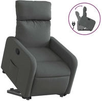 vidaXL Relaxsessel mit Aufstehhilfe Dunkelgrau Stoff