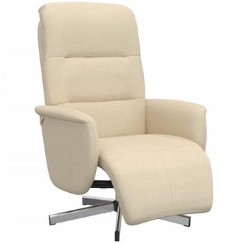 vidaXL Relaxsessel mit Fußhocker Creme Stoff 71x84x105 cm (356567)