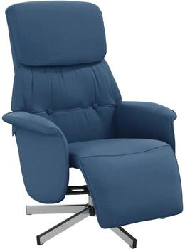 vidaXL Relaxsessel mit Fußteil Blau Stoff 71x91x105 cm (356664)