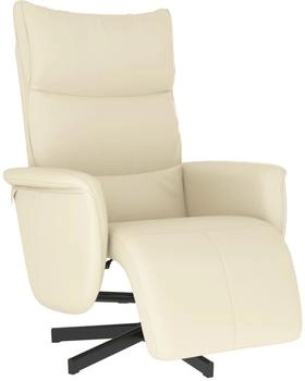 vidaXL Relaxsessel mit Fußteil Creme Kunstleder (356585)