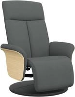 vidaXL Relaxsessel mit Fu&szlig;teil Dunkelgrau Stoff