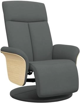 vidaXL Relaxsessel mit Fu&szlig;teil Dunkelgrau Stoff 79x87x104 (356522)