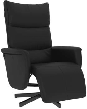 vidaXL Relaxsessel mit Fußteil Schwarz Kunstleder (356589)