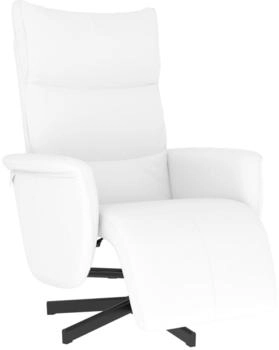 vidaXL Relaxsessel mit Fußteil Weiß Kunstleder (356590)