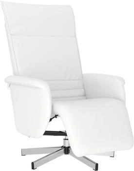 vidaXL Relaxsessel mit Fußteil Weiß Kunstleder (356646)