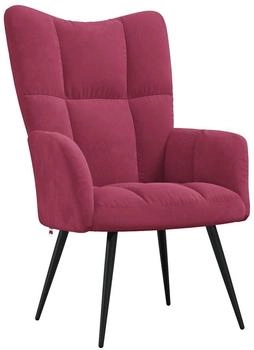 vidaXL Relaxsessel Weinrot Samt 61x70x96 (328078)