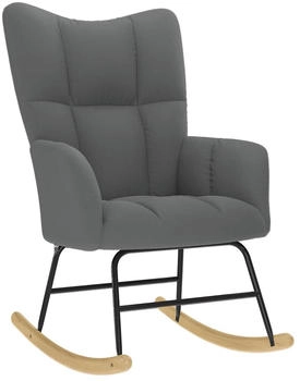 vidaXL Schaukelstuhl Dunkelgrau Stoff (4016790)