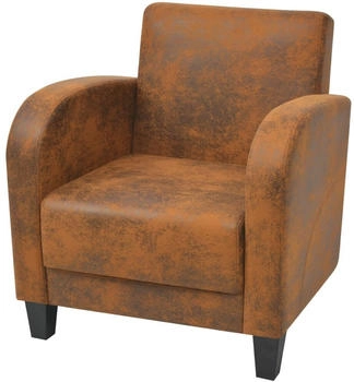vidaXL Sessel Braun Wildleder-Optik 73x72x76 cm (243588)