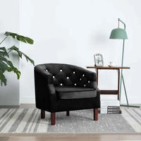 vidaXL Sessel Schwarz Samt