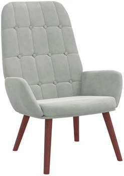 vidaXL Relaxsessel Hellgrau Samt (4102632)
