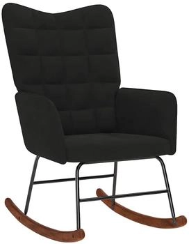 vidaXL Schaukelstuhl Schwarz Samt (4016838)