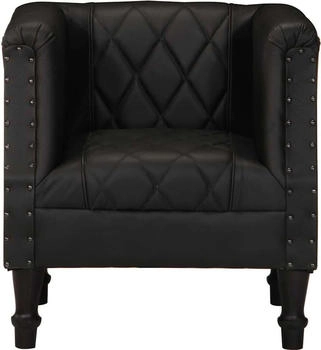 vidaXL Sessel Schwarz Echtes Ziegenleder 60x57x64 cm (286617)