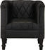 vidaXL Sessel Schwarz Echtes Ziegenleder 60x57x64 cm (286617)