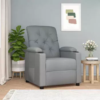 vidaXL Relaxsessel Hellgrau Stoff (339102)