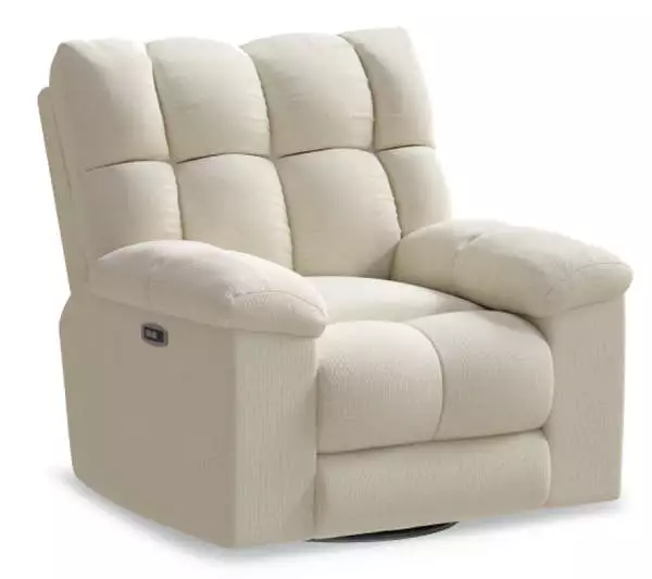 Flexispot Elektrischer Relaxsessel mit Wipp- und Drehfunktion (Waffle) Vanillecreme
