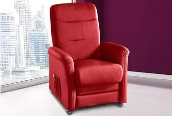 sit&more TV-Sessel 76x103x91cm Luxus-Kunstleder manuell verstellbar rot