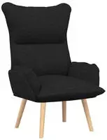 vidaXL Sessel Schwarz 69 x 74 x 93 cm Stoff und Sperrholz