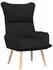 vidaXL Sessel Stoff & Sperrholz Schwarz 69x74x93cm (42001867)