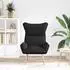 vidaXL Sessel Stoff & Sperrholz Schwarz 69x74x93cm (42001867)
